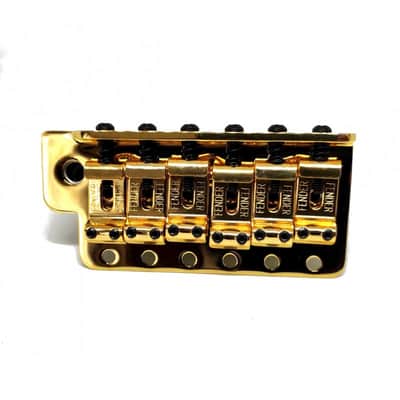 Fender® Vintage style strat bridge assembly Gold 005-3275-000 image 7