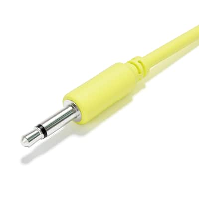 ExcelValley [Yellow | 45 cm - 17.72"] 5-Pack - Hopscotch Mono Splitter Y Patch Cables TS 3.5mm 1/8" Eurorack Synth image 5