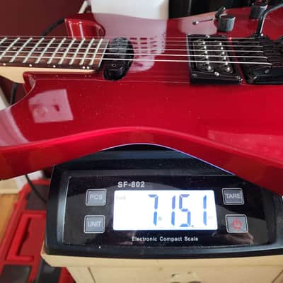 Squier Showmaster Jason Ellis 20th Anniversary strat reverse 2004 - red image 16