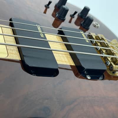 1998 Alembic Stanley Clarke Signature Standard Bass Natural Flame Walnut Short Scale image 19