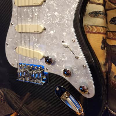 Graphite Stratocaster with David Gilmore  EMG DG-20 Loaded Pickguard image 3