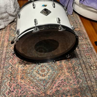 70’s Ludwig Bass Drum 24” - White Cortex image 2