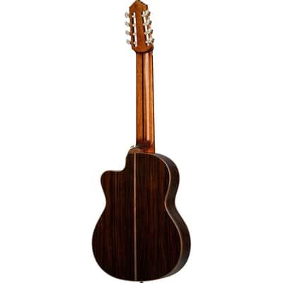 Ortega RCE158RW-8 Performer Series Solid Spruce Top Okoume Neck 4/4 Size Cutaway Nylon 8-String Classical Acoustic-Electric Guitar w/Pro Gig Bag image 7