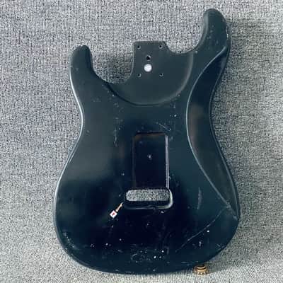 Black Guitar Strat Style Basswood Body image 4