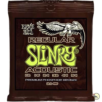 Ernie Ball 2146 Regular Slinky Phosphor Bronze Acoustic Guitar Strings (12-54) image 2