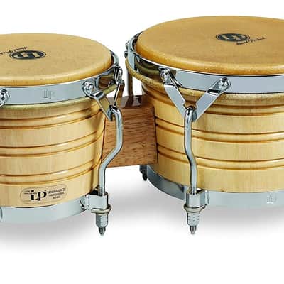 Latin Percussion LP201A-3 Bongo Drum, Natural/Chrome image 1