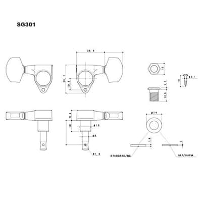 Gotoh Locking Tuners - 3 per side - Magnun Lock Trad (MG-T) - Gold - For Les Paul - 05192GYTX-AEL image 6