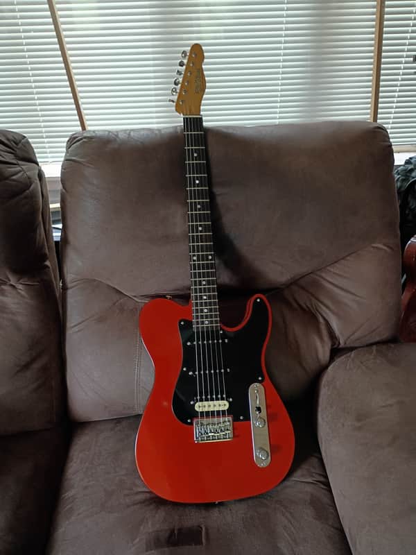 St. Blues Telecaster 2000s in pristine condition in rare orange red and black Memphis Tennessee under 10 lbs image 1