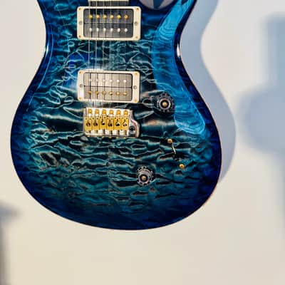 PRS Custom 24 Wood Library - Quilted 10 Top - Cobalt Blue - Flamed Maple Neck 2021 - Cobalt Blue image 3