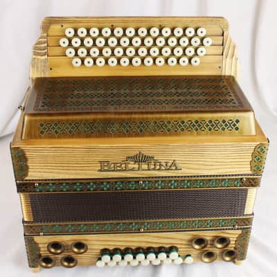 NEW Antique Pine Beltuna Alpstar IV D Luxe Diatonic Accordion MMM Key of FBbEbAb 48 16 image 2