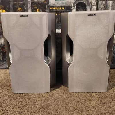 Sony Sony SS-ZX10 Bookshelf Speakers 90s - Grey wood cabinet | Reverb