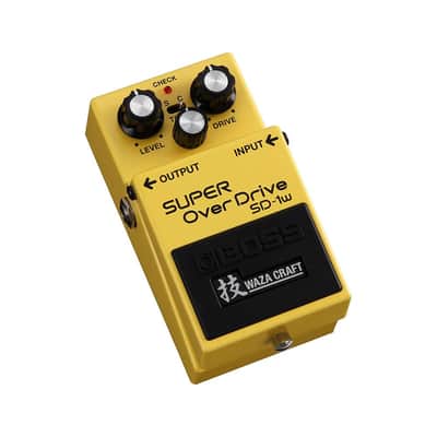 Boss SD-1W SUPER OverDrive Pedal Bundle w/ 2-Pack Strukture S6P48 Woven Right Angle Patch Cable, Pig Hog PCH10BK "Black Woven" Instrument Cable, 12-Pack Guitar Pick and Liquid Audio Polishing Cloth image 5