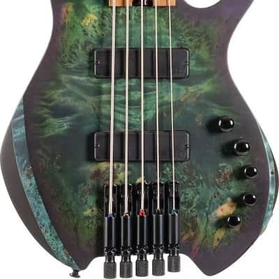 Cort SPACE5SDG Artisan Series Space 5 Bass Guitar (5 String). Star Dust Green image 1