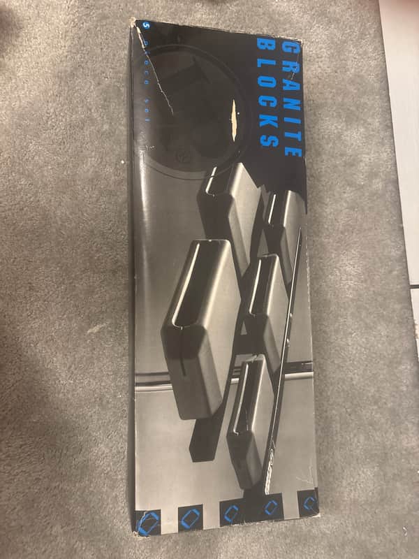 Latin Percussion LP1210 Granite Block 5pc Set with Mount 2010s - Grey image 1