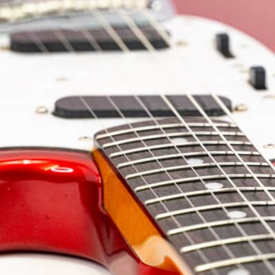Fender Mustang MG69 MIJ 2012 Candy Apple Red Matching Headstock w/ Gig Bag image 10