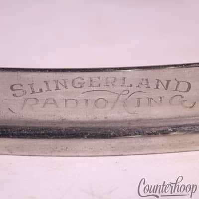 *Slingerland 15"Double-Flange Snare Drum 2x rims top engraved, bottom w/gates image 2