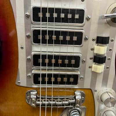 Vintage Silvertone Model 759 1437 Teisco 1960's Sunburst Electric Guitar Made in Japan Guitar image 8
