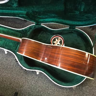 Yamaha CJ-838S vintage jumbo acoustic guitar made in Taiwan 1979-1981 in excellent condition with road runner hard case image 15