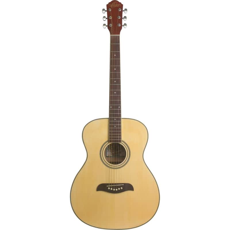 Oscar Schmidt OAN Auditorium Size Acoustic Guitar, Natural image 1