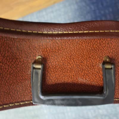 Vintage 1960s Harmony Kay Silvertone Gibson Chipboard Maroon Acoustic Guitar Case Clean Fits 37 x 14 x 4 Fits Parlor & Stella Models image 10