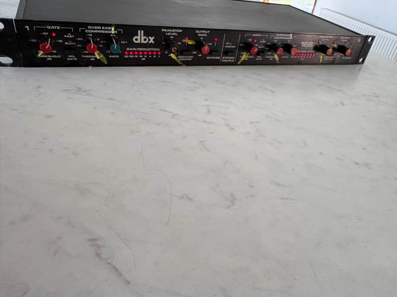 dbx 166 2-Channel Dynamics Processor 1980s - Black image 1