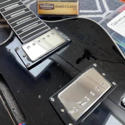 Custom Left handed black Firebird with bigsby & Tonerider alnico 2 classic humbuckers - Black image 16