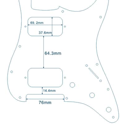New 3 Ply White Fits Fender Double Fat HH Stratocaster Humbucker Guitar Pickguard image 3