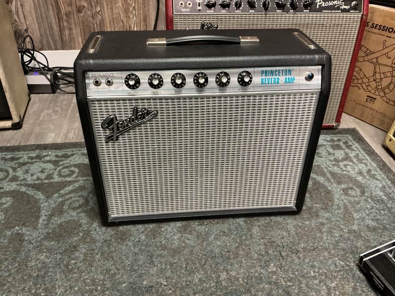 Fender '68 Custom Princeton Reverb-Amp reissue 12-Watt 1x10" Guitar Combo 2013 - Present - Black used image 1