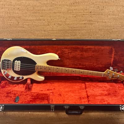 Ernie Ball Music Man Stingray Bass  1987 - Rare White w/ Figured Maple Neck image 3