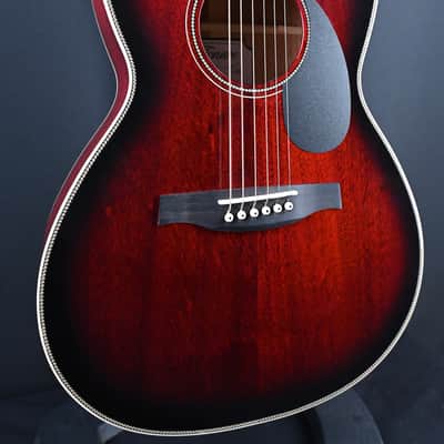 PRS SE P20E Parlor Acoustic Guitar Fire Red Burst #422 image 3