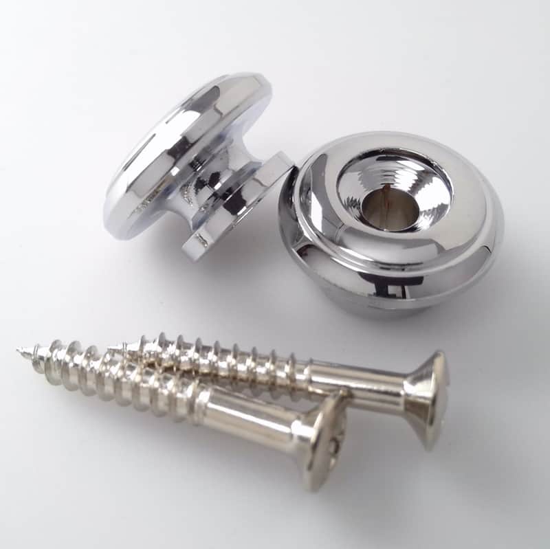 True Custom Shop® Chrome Oversized 17mm Diameter Strap Buttons for Gibson Guitars and Bass image 1