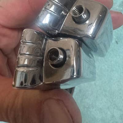 Ludwig Lot of 8 Vintage Large Classic Lugs for Floor Tom or Bass  Drum - #2 80s - Chrome image 11