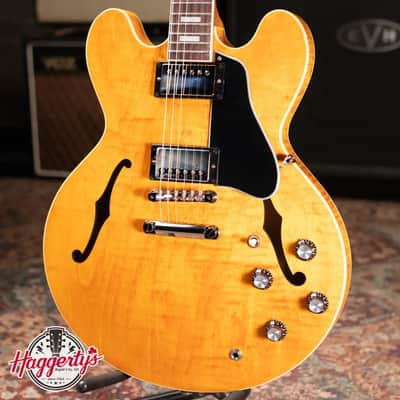 Gibson ES-335 Figured Semi-Hollow Electric Guitar - Honey Amber with Hardshell Case image 1