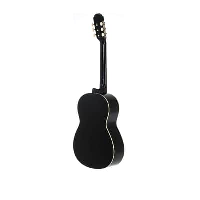 4/4, Classical Guitar (ideal for ages 12 and up, nickel silver frets, chrome-plated tuners, lime and pakka wood, scale length: 650 mm, nut width: 52 mm), Black image 3