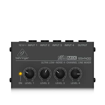 Behringer Micromix MX400 Ultra Low-Noise 4-Channel Line Mixer, 4.7 kOhms Input Impedance, Output Impedance 80 Ohms image 10