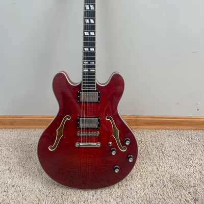 Eastman T486-RD Thinline Archtop Double Cutaway 2021 - Red image 1