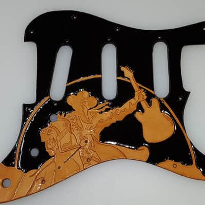 leather Pick guard Custom fitsTelecaster 2019 "this is just a sample but you design your pick guard" image 1