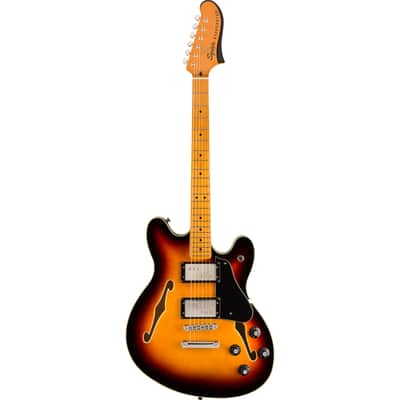 Squier Classic Vibe Starcaster Semi-Hollow Electric Guitar - Maple Fingerboard, 3-Color Sunburst image 4