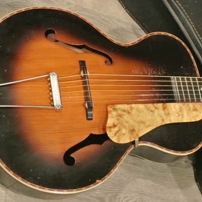 1940's S.S. Stewart by Harmony H1328 Archtop Guitar- Fancy Inlay Binding image 9
