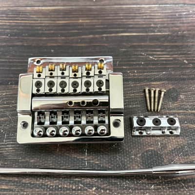 80s Kahler 2300 Type Tremolo Bridge Chrome No Logo w/ Nut Arm Bar image 1