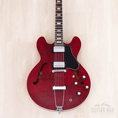 1975 Gibson ES-335 TDC Vintage Semi-Hollow Guitar Cherry Figured Maple w/ T Tops, Case image 2