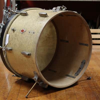 1940s Sonorus Superior Class 14x19 Bass Drum in Gold Sparkle image 1