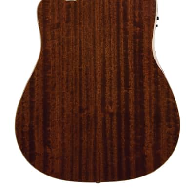 Jasmine JD37CE-NAT Dreadnought Venetian Style Cutaway Solid Spruce Top 6-String Acoustic-Electric Guitar image 3