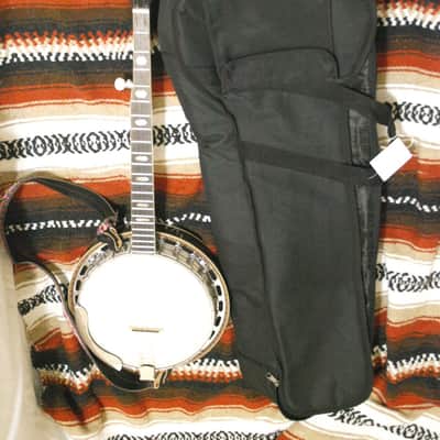 Iida Model 229 5 string Archtop Resonator Banjo 1979 natural w/ gig bag image 1