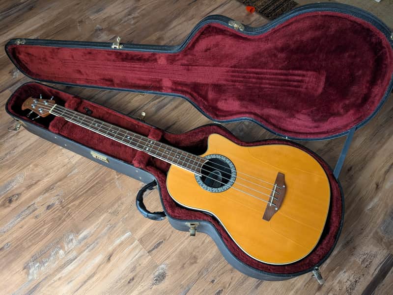 Ovation Celebrity CC074 Acoustic Electric Bass Guitar W/$200 TKL Combo Case READ image 1
