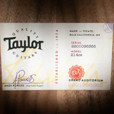 Taylor 214ce Grand Auditorium Acoustic/Electric Guitar with Gig Bag image 16