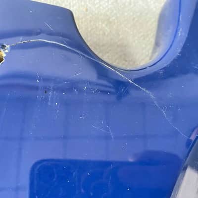 Glossy Blue HSS Guitar Strat Style Basswood Body image 10