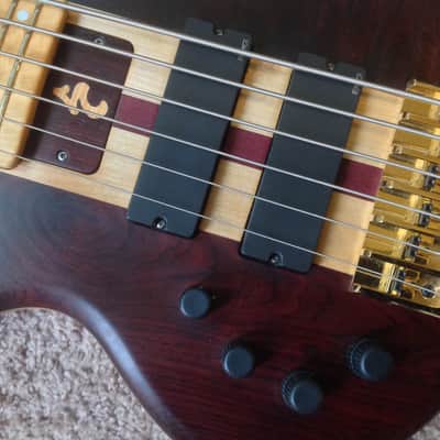 Simonetti 6 String lefty Bass mid-2000 hand rubbed finish image 15