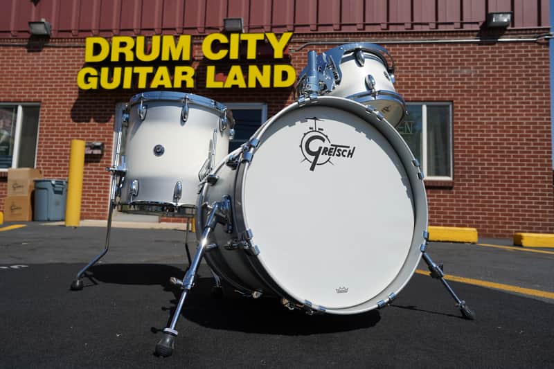 Gretsch USA Brooklyn Series 3pc Maple/Poplar Shell Pack SILVER MIST DUCO Satin Finish | 12''/14''/18'' image 1