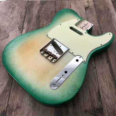 FRANCHIN Mars guitar body Apple Green Burst Sunburst 100% Nitro Lacquer VOS SS Poplar Telecaster-Tele-T-Style Made in Italy - Stock piece #23070626 Bild 5